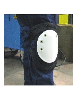 Paire de genouillères avec coquille PVC blanc - FSC685