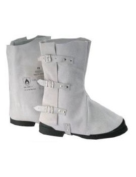 Paire de guêtres en croûte de cuir - basique - FSC65