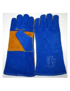 Gant de soudage - anti-chaleur doublure molleton - longueur: 350 mm - FSC74